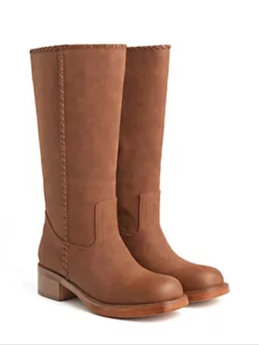 NY & Co Women's Tall Faux Suede Boots Size 7 Brown Carmen New With Tags